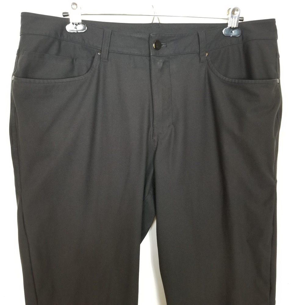 Lululemon Men's ABC Pants Classic Warpstreme Sz 36‎ Black Performance Office - Picture 2 of 4